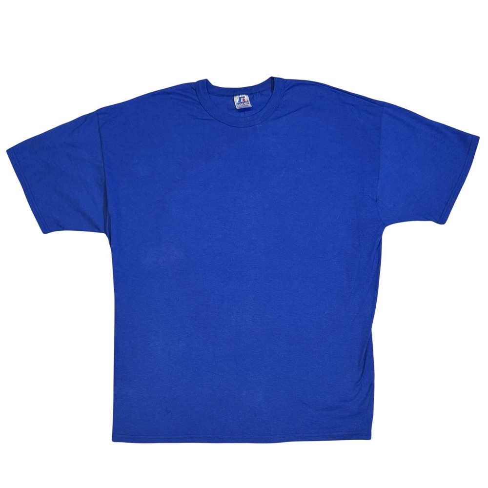 VTG Mens‎ 2XL Blank T-Shirt Plain Cotton Russell Athletic 90s Streetwear Skater